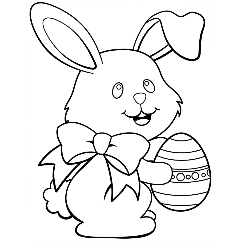 Conejo De Pascua 4 para dibujar e imprimir