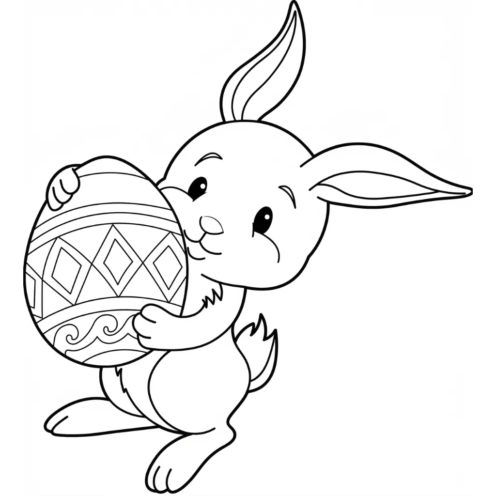 Conejo De Pascua 6 para colorear de para niños