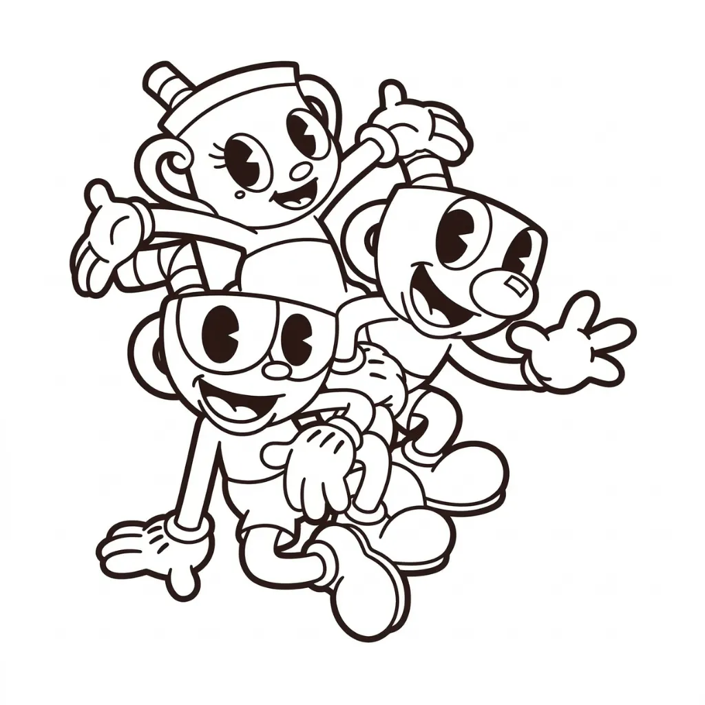 imagen de Cuphead 4 para colorear para niño