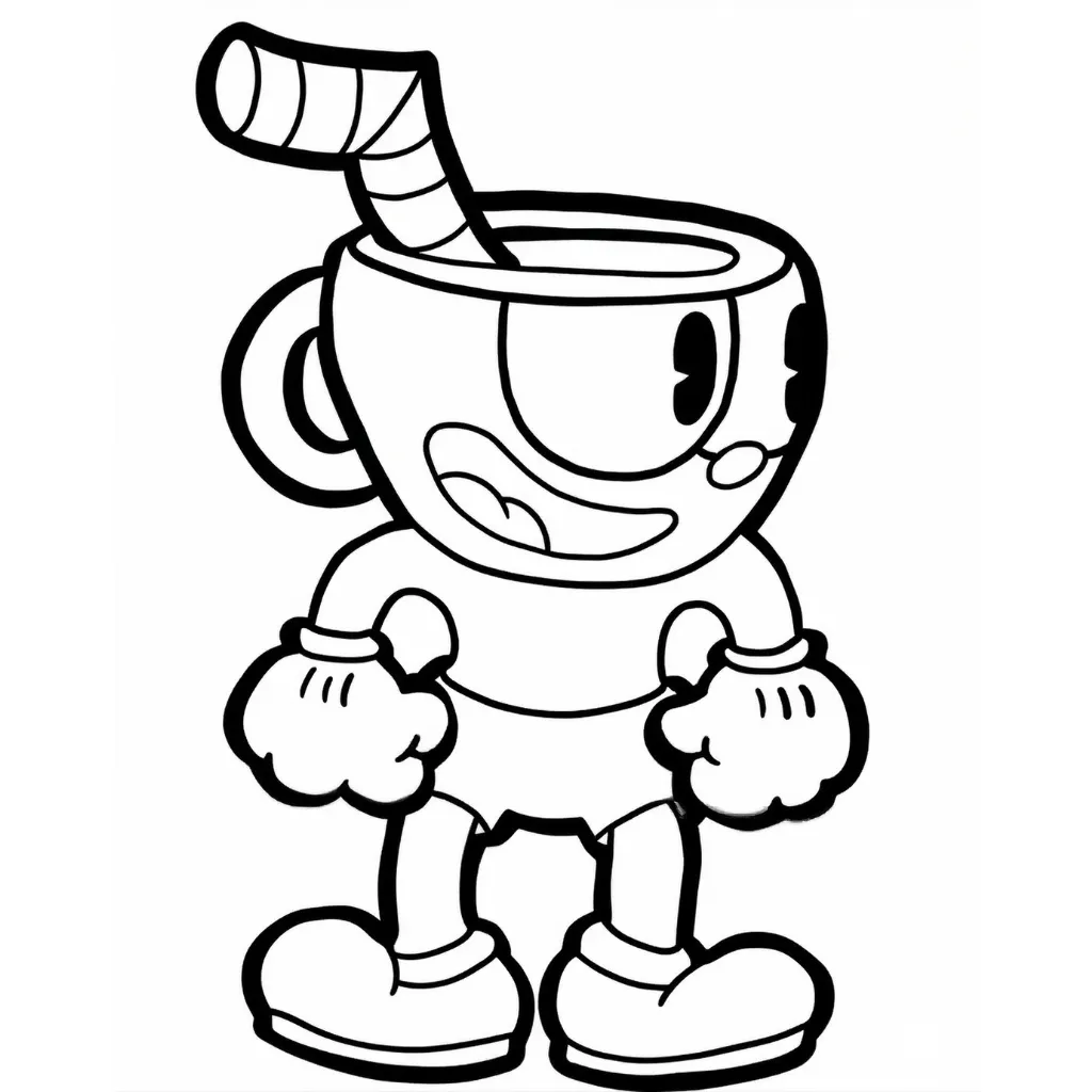Cuphead 5 para colorear y dibujos