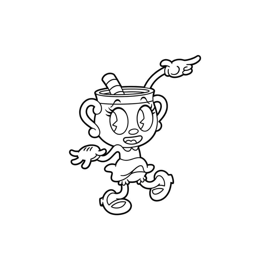 Cuphead 6 para colorear para imprimir