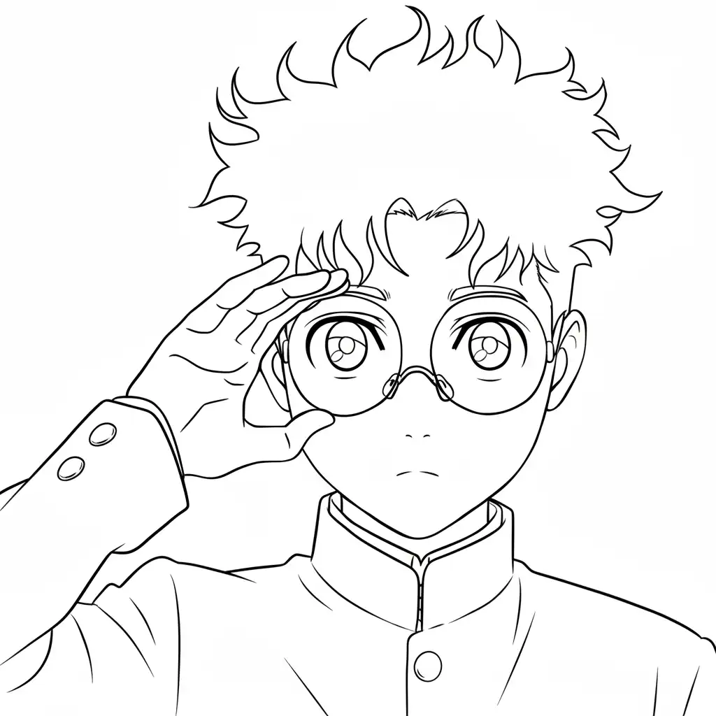 Dandadan para colorear para imprimir para niño de 4 años