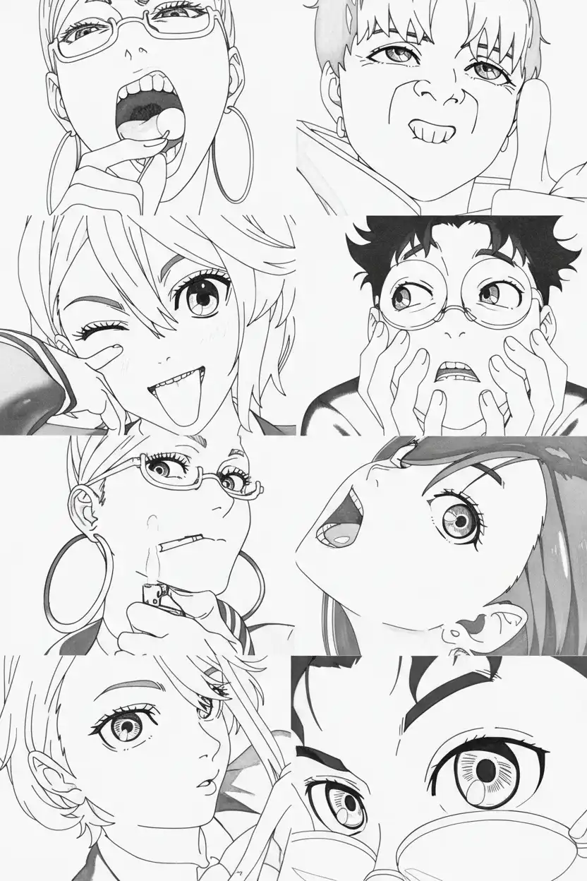 Dandadan para colorear para imprimir kawaii