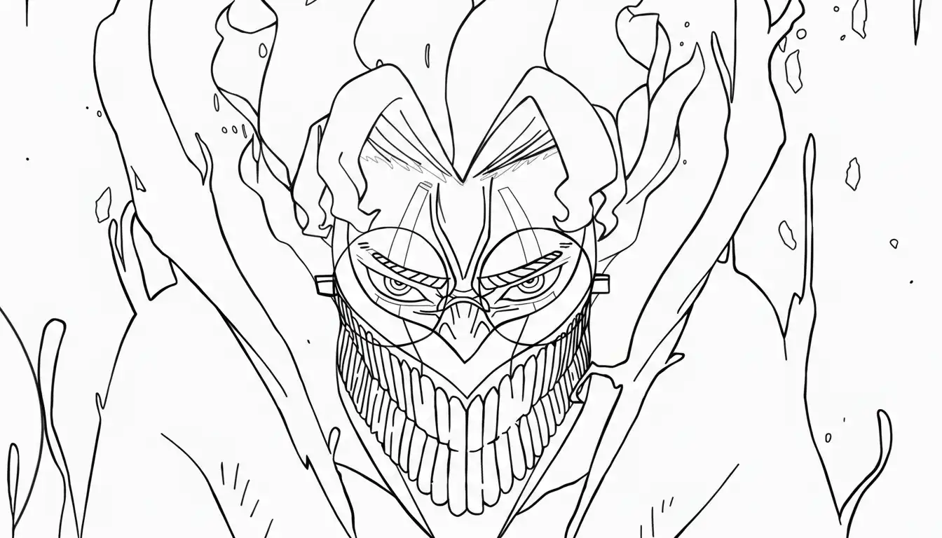 Dandadan para colorear para niño de para imprimir