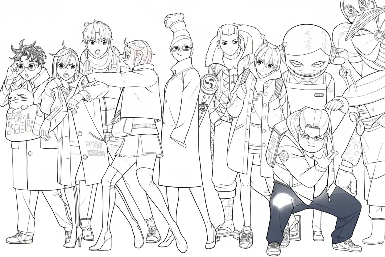 Dandadan para colorear para imprimir gratis