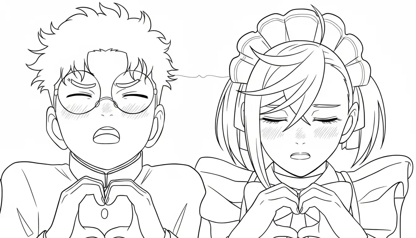 Dandadan para colorear para imprimir para niño de 8 años