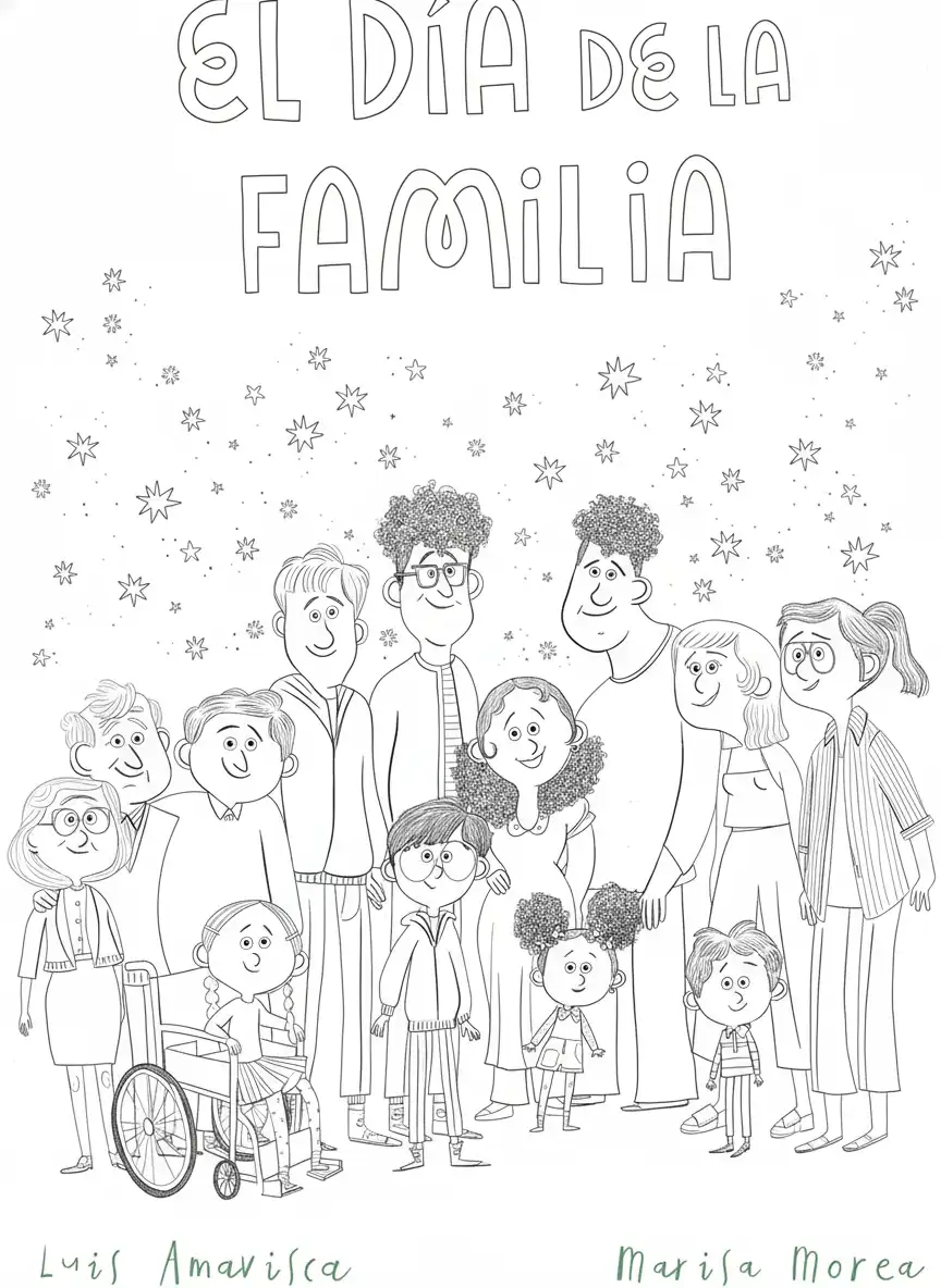 para imprimir Dia De La Familia para colorear gratis