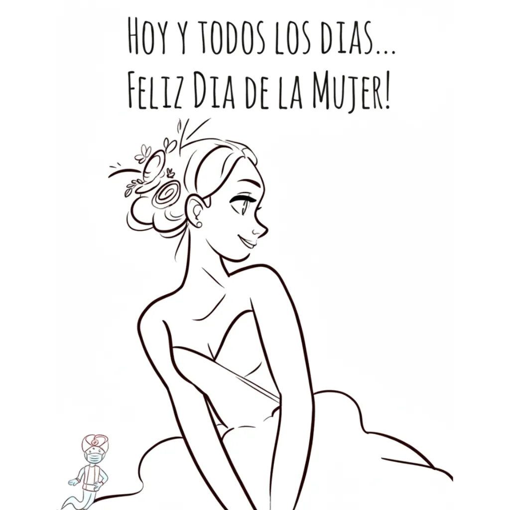 Dia De La Mujer 12 para colorear para niños para descargar