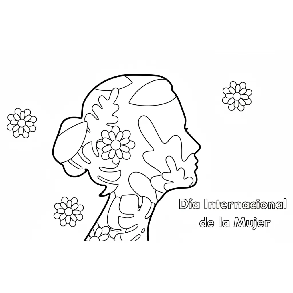 imprimir Dia De La Mujer 16 para colorear para niño