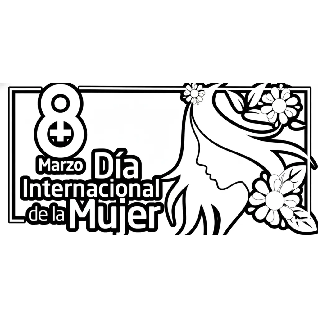 imagen de Dia De La Mujer 17 para colorear para niño