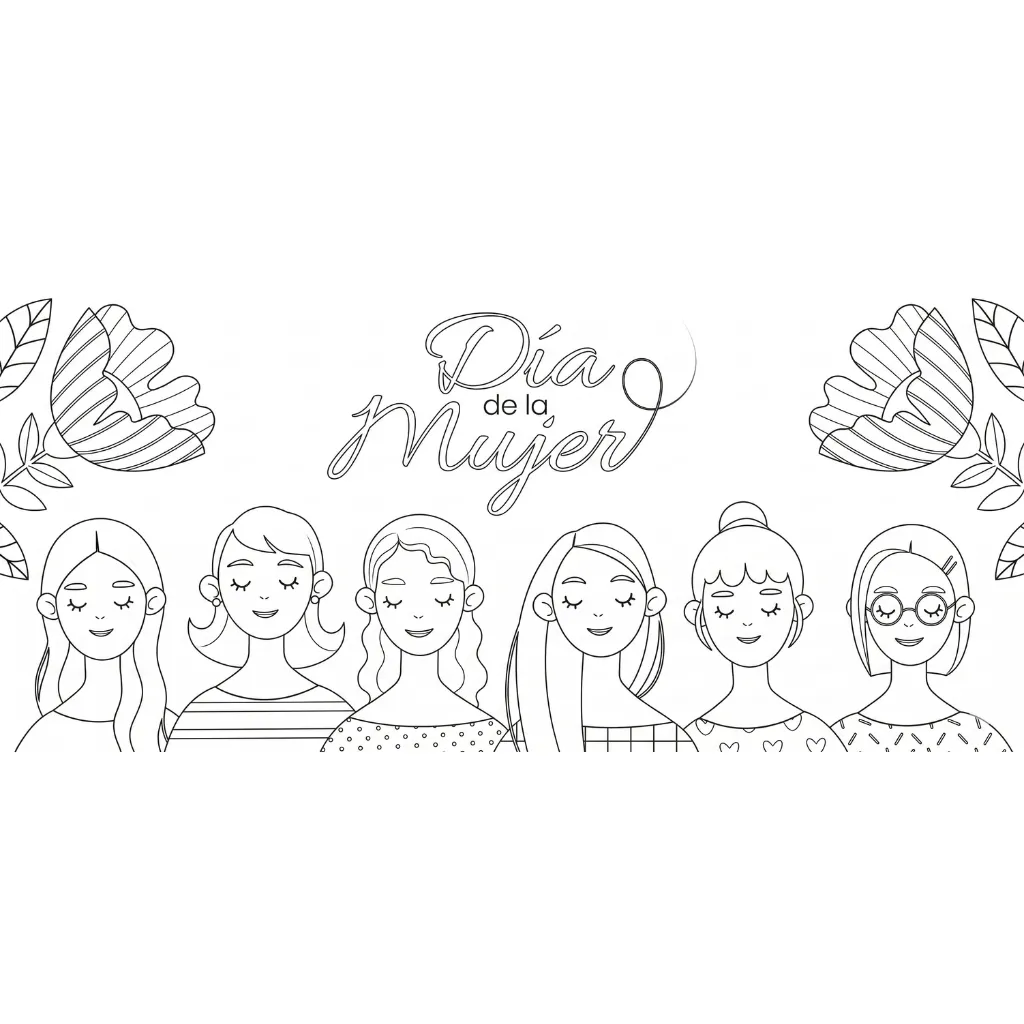 Dia De La Mujer 9 para colorear en línea
