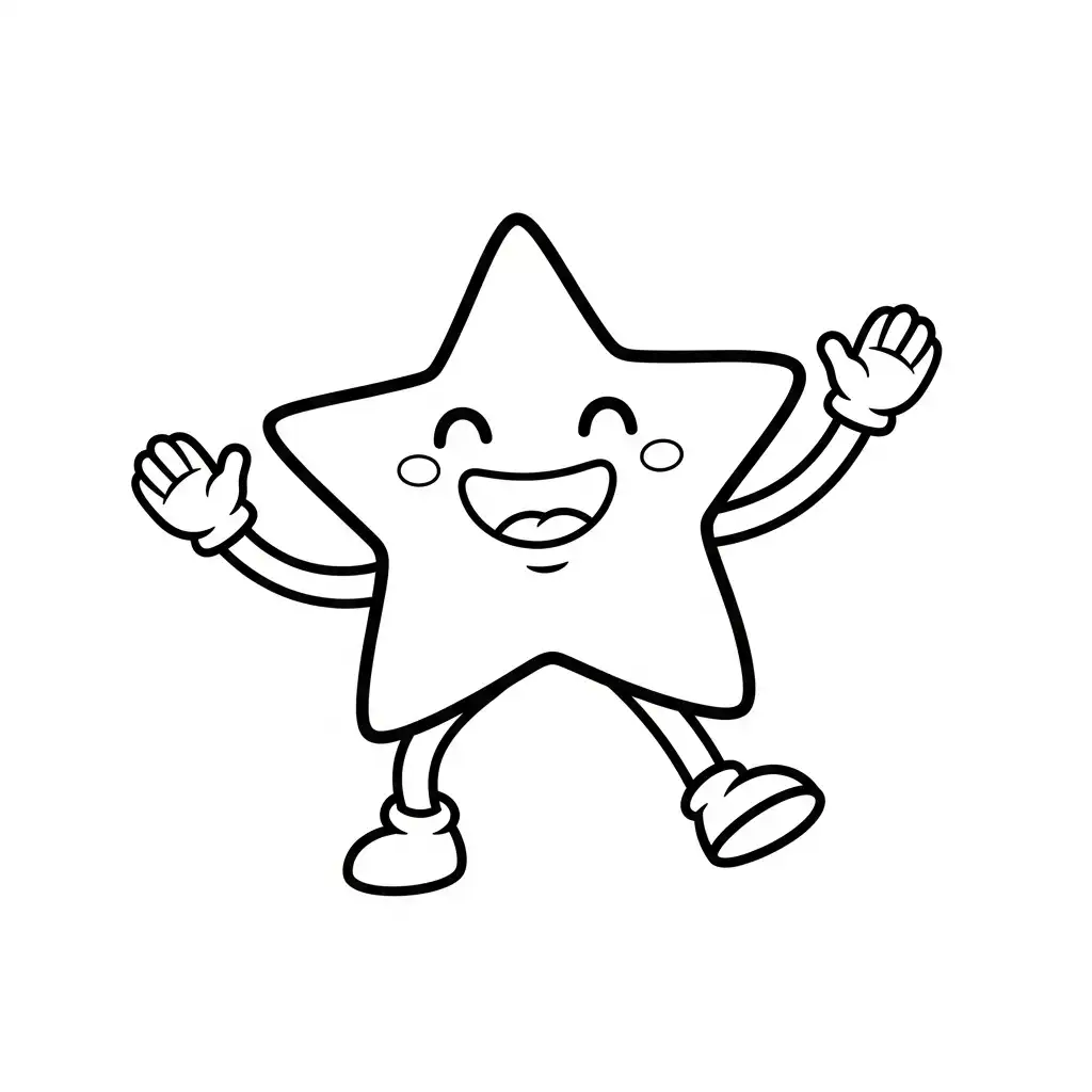 Estrella para colorear para imprimir gratis 1