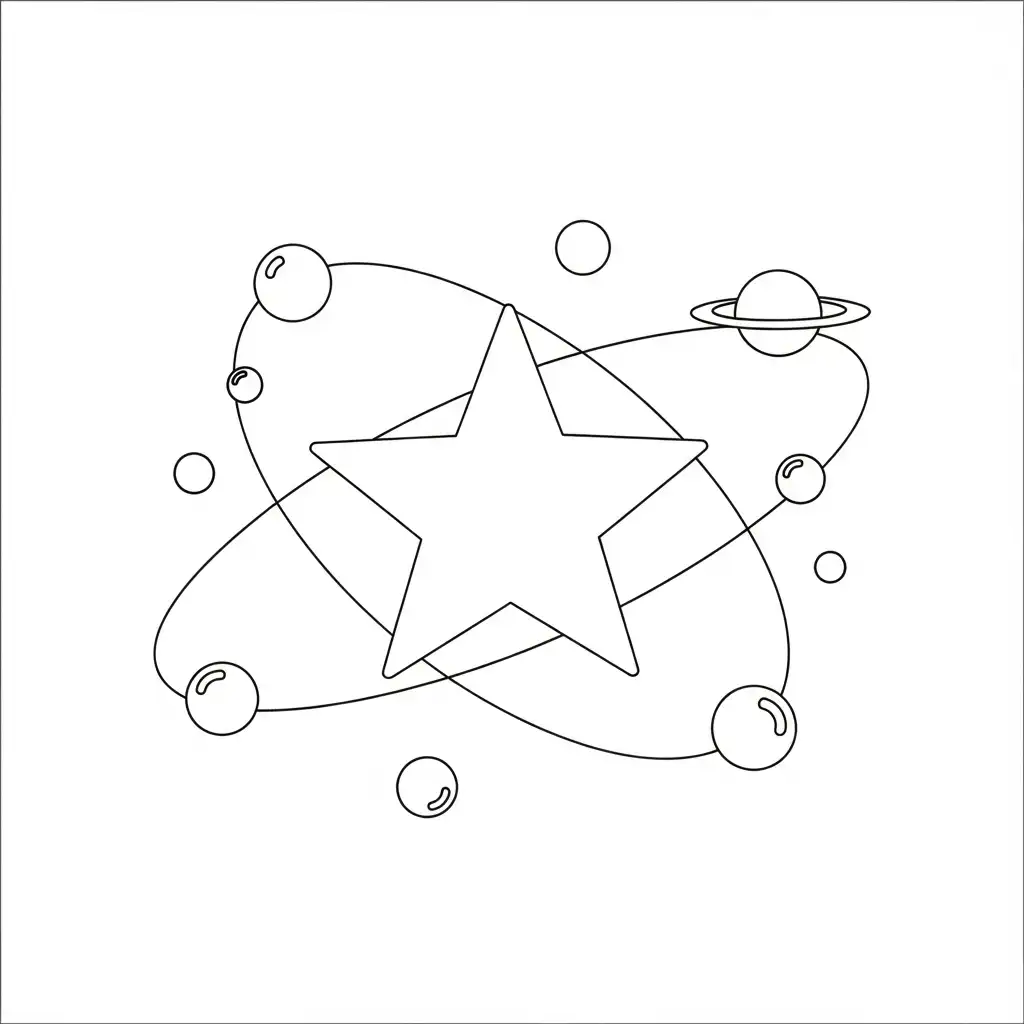 Estrella para colorear para niño de 10 años