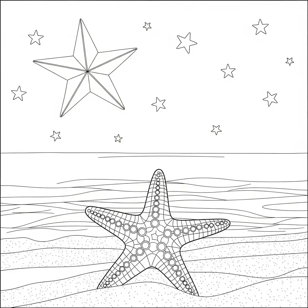 Estrella para colorear para niño de 6 años