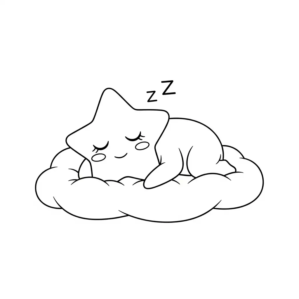 Estrella para colorear para niños para descargar