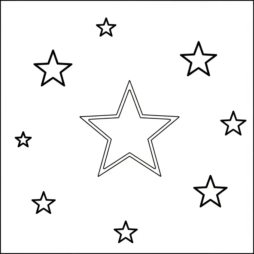 Estrella para colorear para primaria