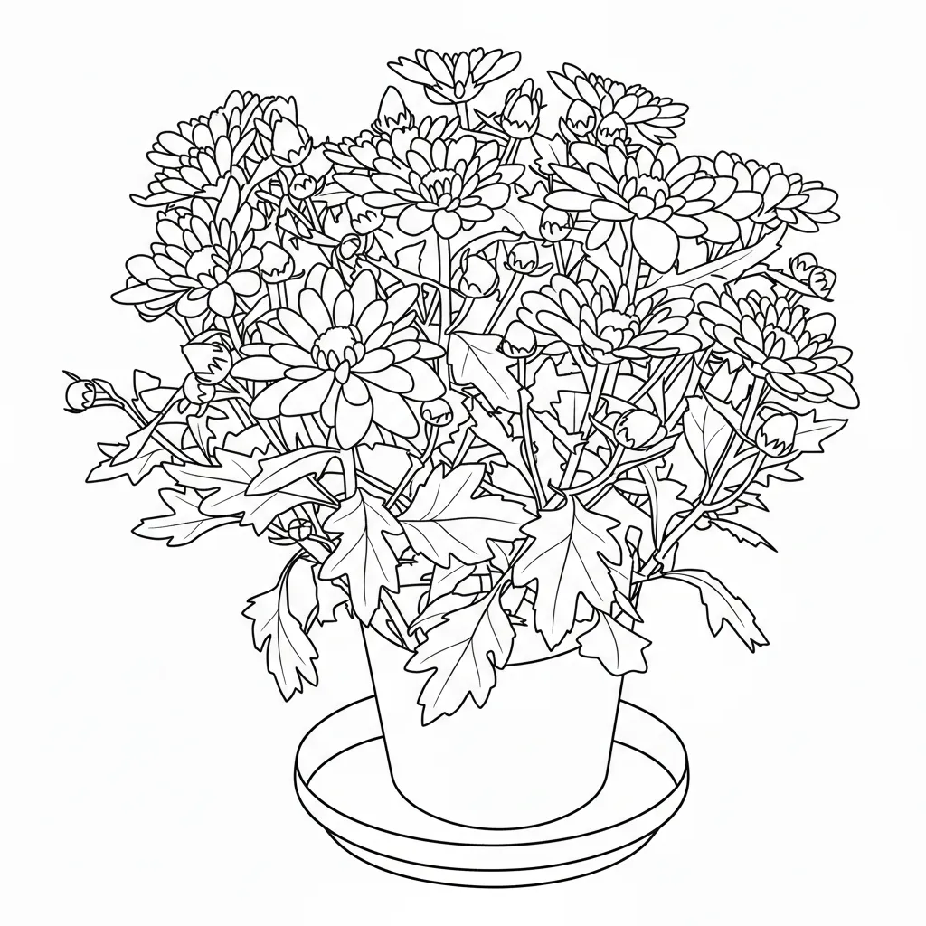 Flor De Margaritas 1 para colorear para imprimir para niño de 4 años