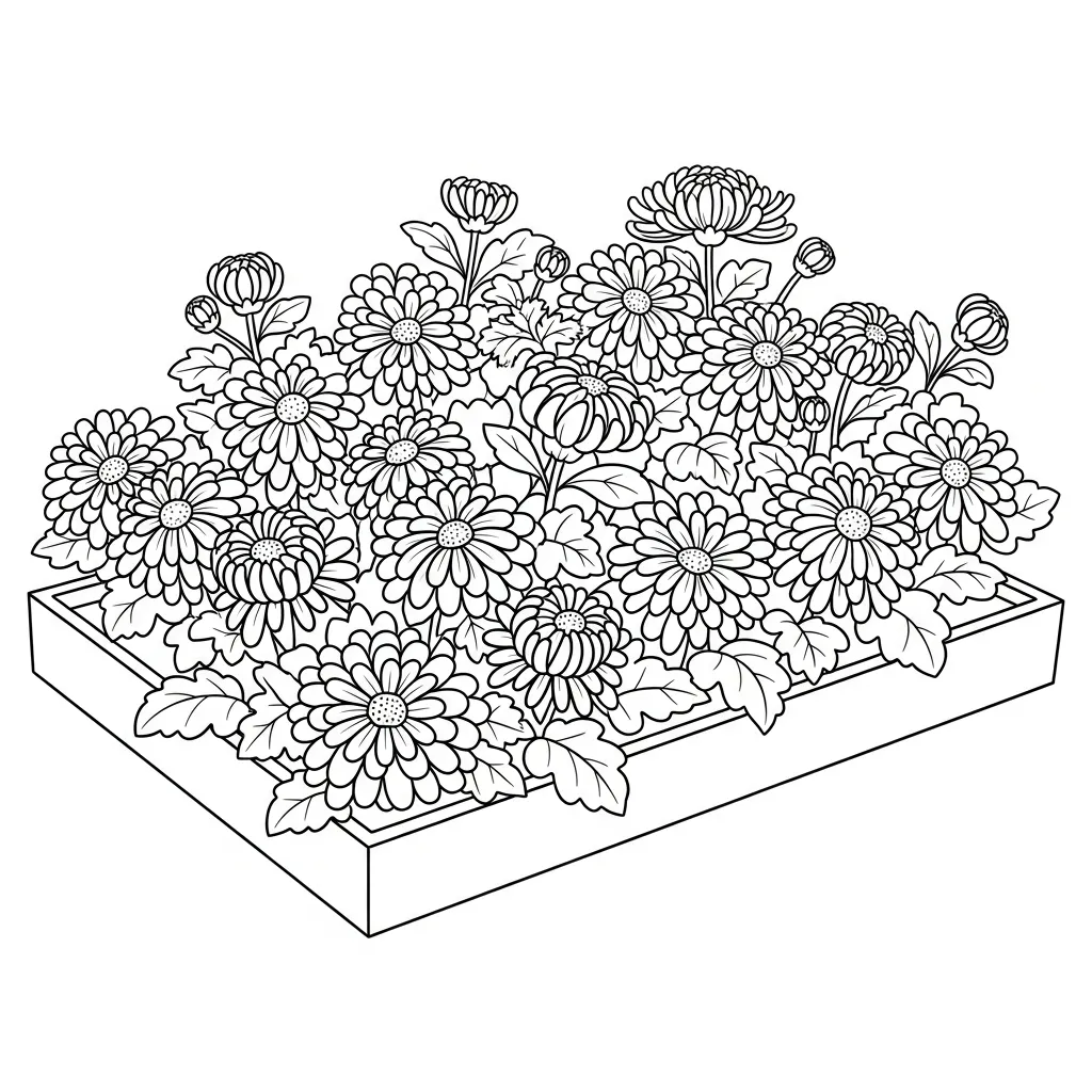 Flor De Margaritas 15 para colorear en línea gratis