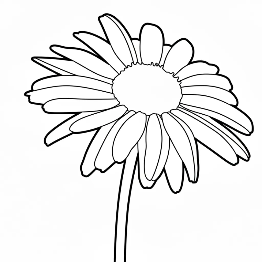 Flor De Margaritas 2 para colorear para imprimir para niño de 7 años