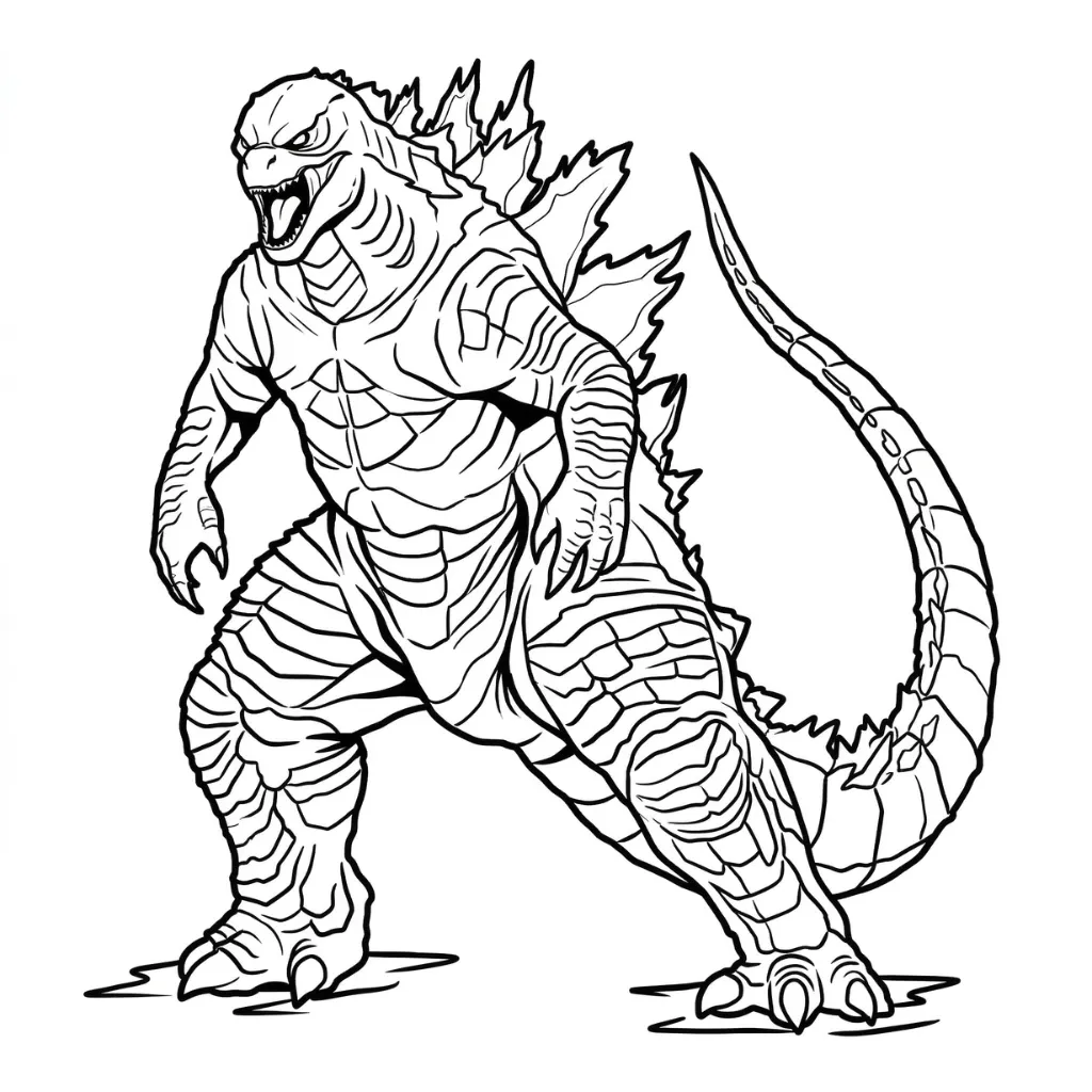 Godzilla 15 para colorear para imprimir gratis
