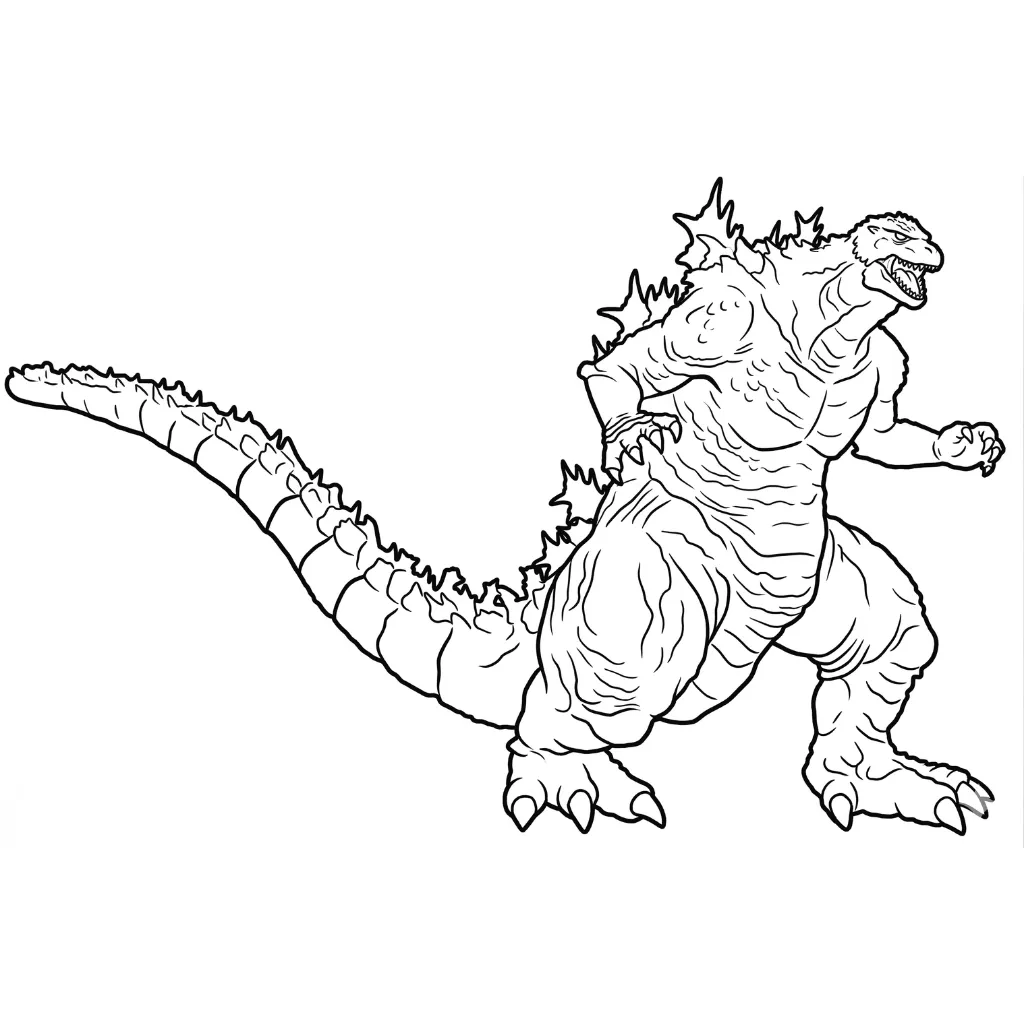 Godzilla 16 para colorear para niños