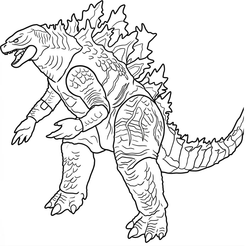 Godzilla 3 para colorear en línea