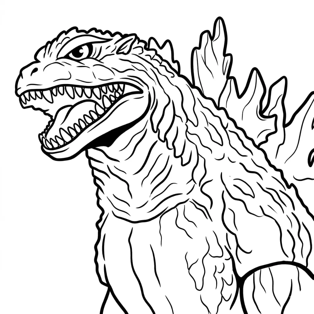 Godzilla 5 para colorear gratis
