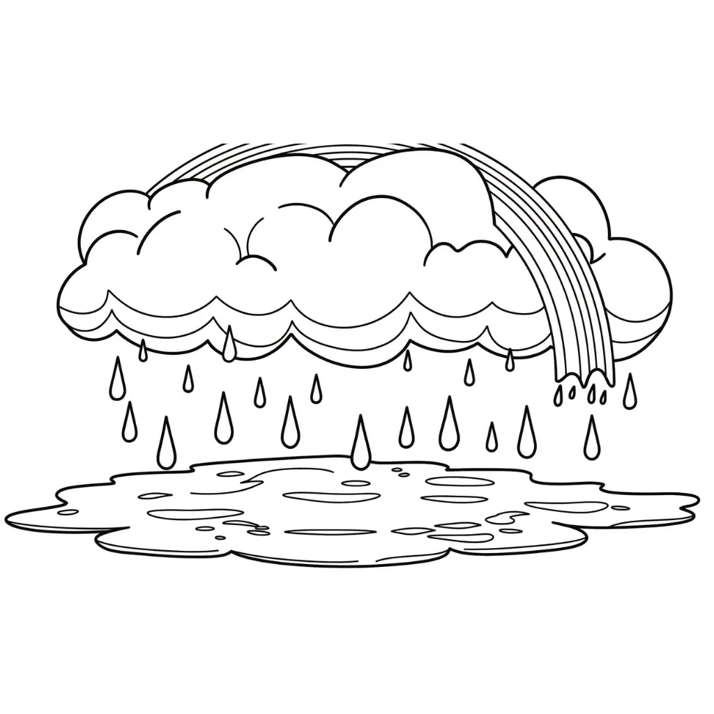 Gota De Agua 1 para colorear para niños para imprimir gratis