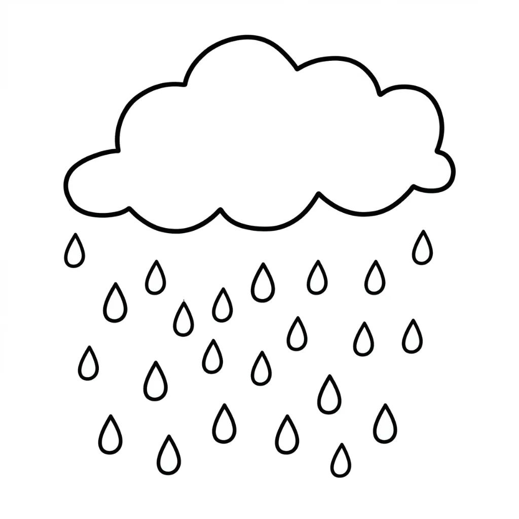 Gota De Agua 11 para colorear educativo para niño