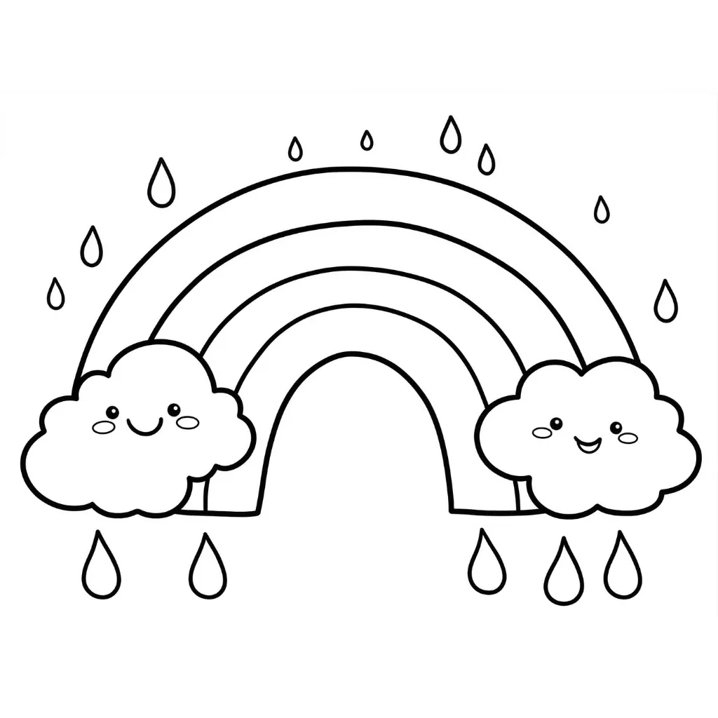 Gota De Agua 17 para colorear educativo para niño
