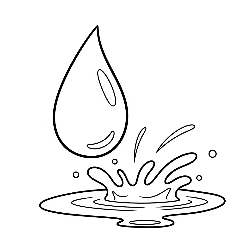 Gota De Agua 23 para colorear para imprimir