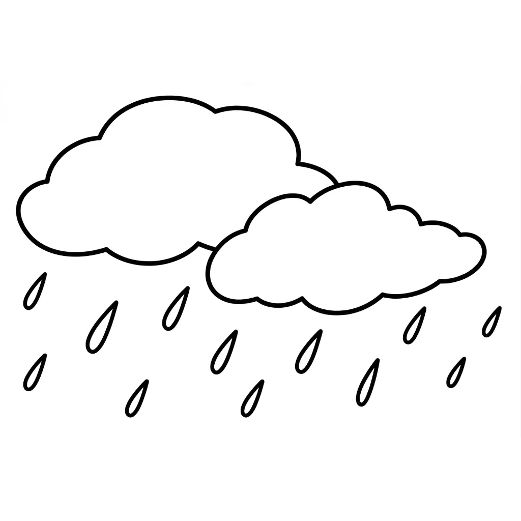 Gota De Agua 4 para colorear para niño de 3 años