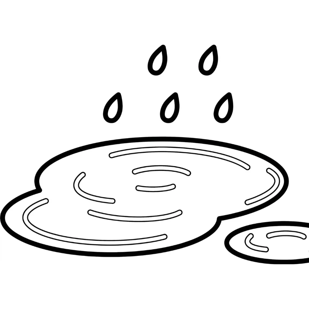 Gota De Agua 8 para colorear y aprendizaje
