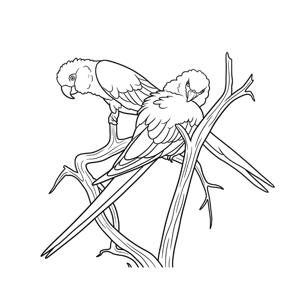 Guacamaya 11 para colorear para imprimir para niño de 4 años