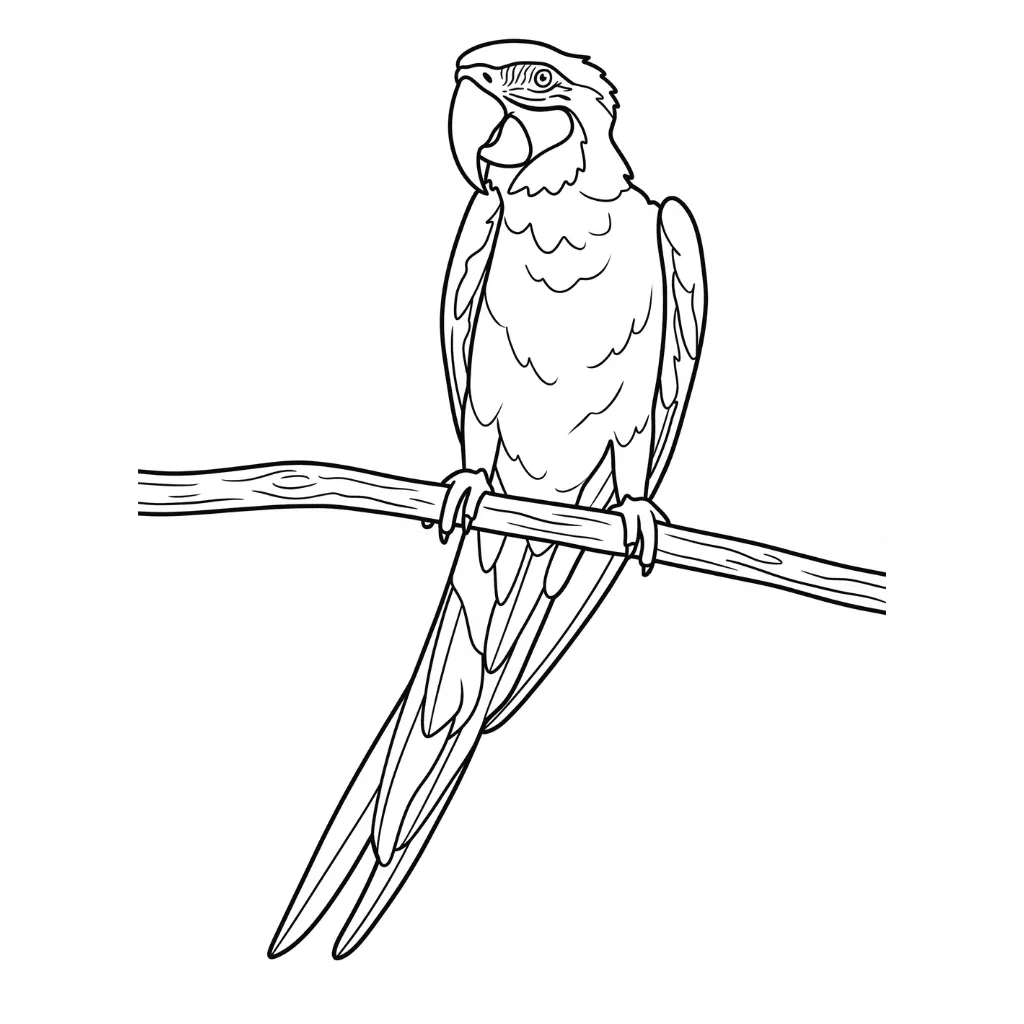 Guacamaya 13 para colorear para imprimir para niño de 8 años