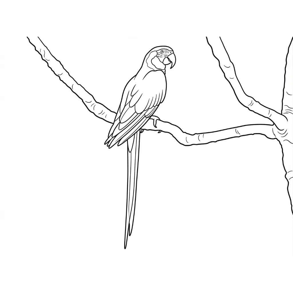 Guacamaya 15 para colorear para niño de 5 años