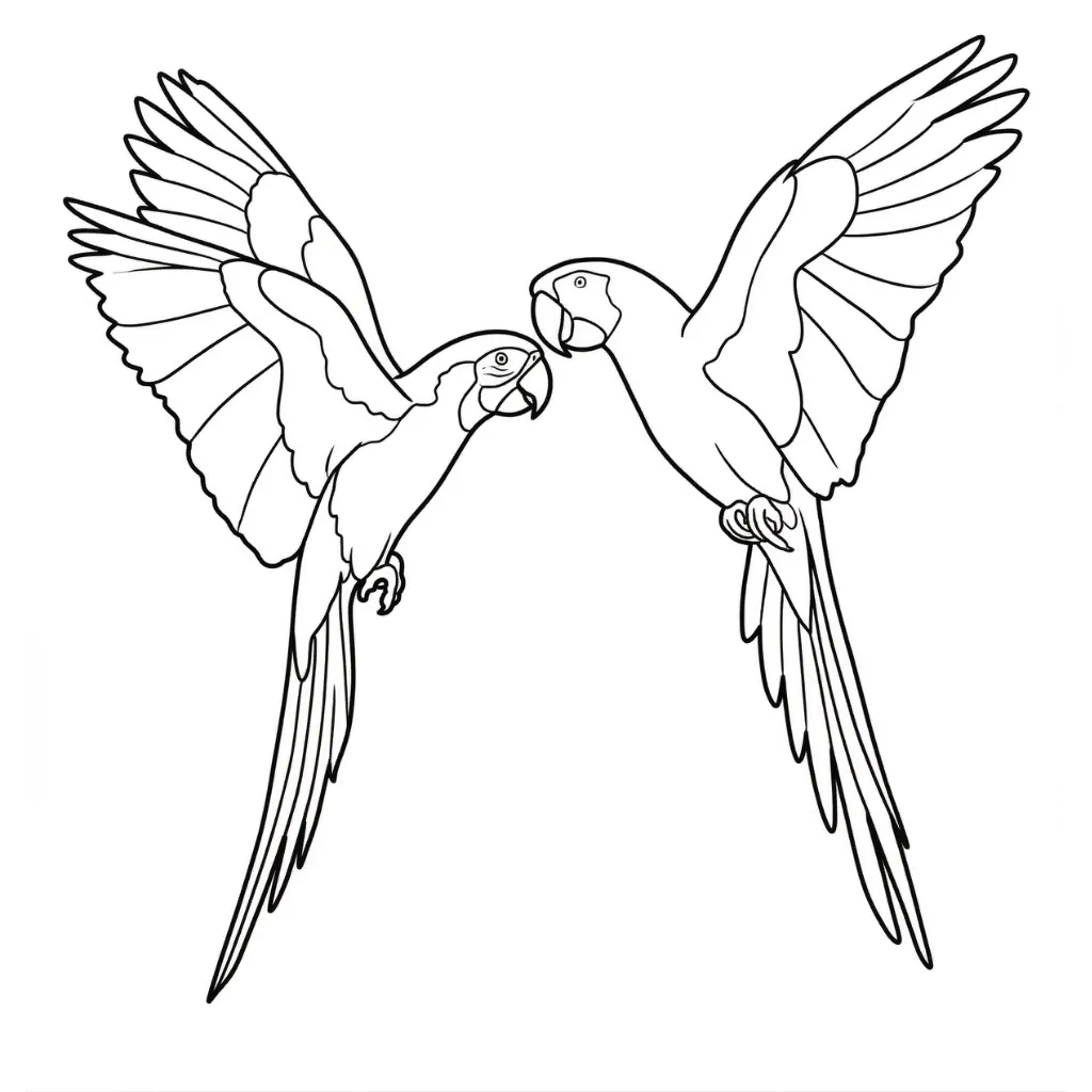 Guacamaya 17 para colorear para imprimir gratis pdf