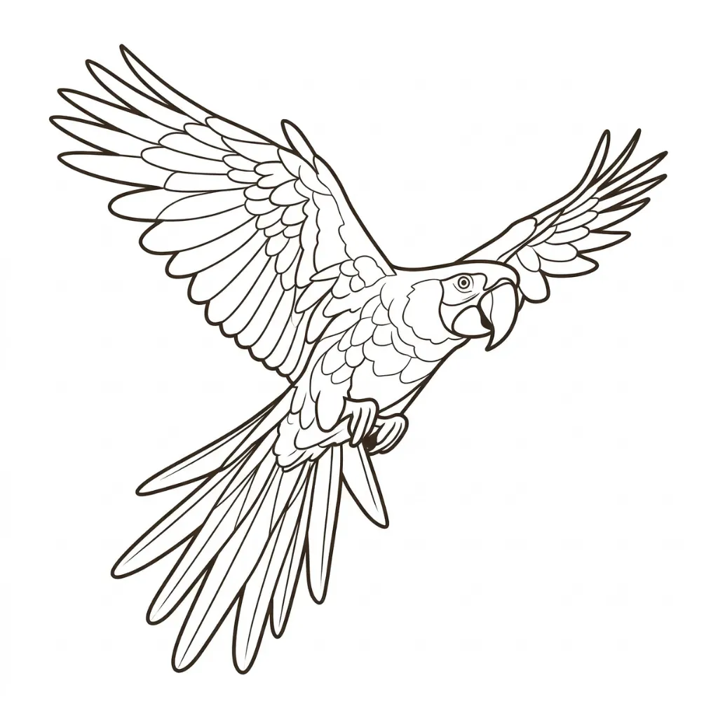 Guacamaya 18 para colorear gratis