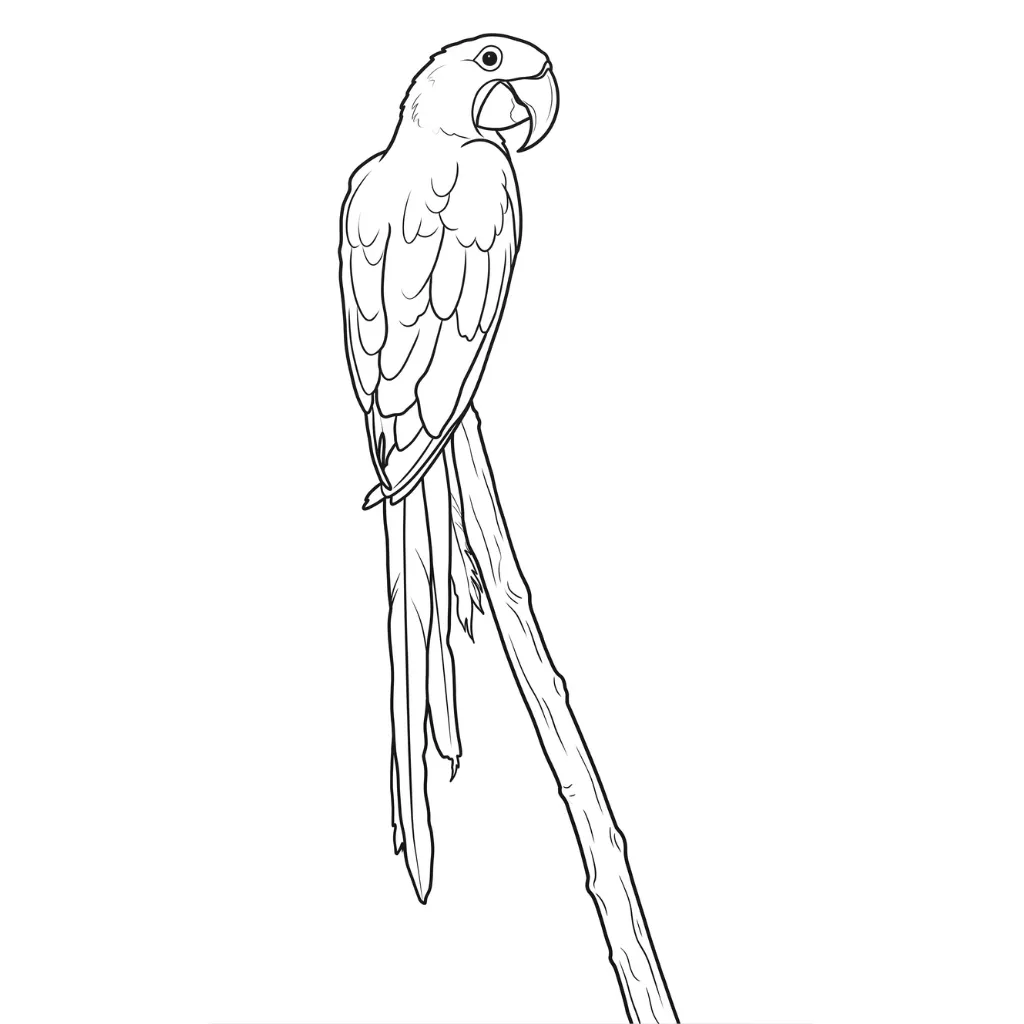 Guacamaya 19 para colorear gratis para imprimir