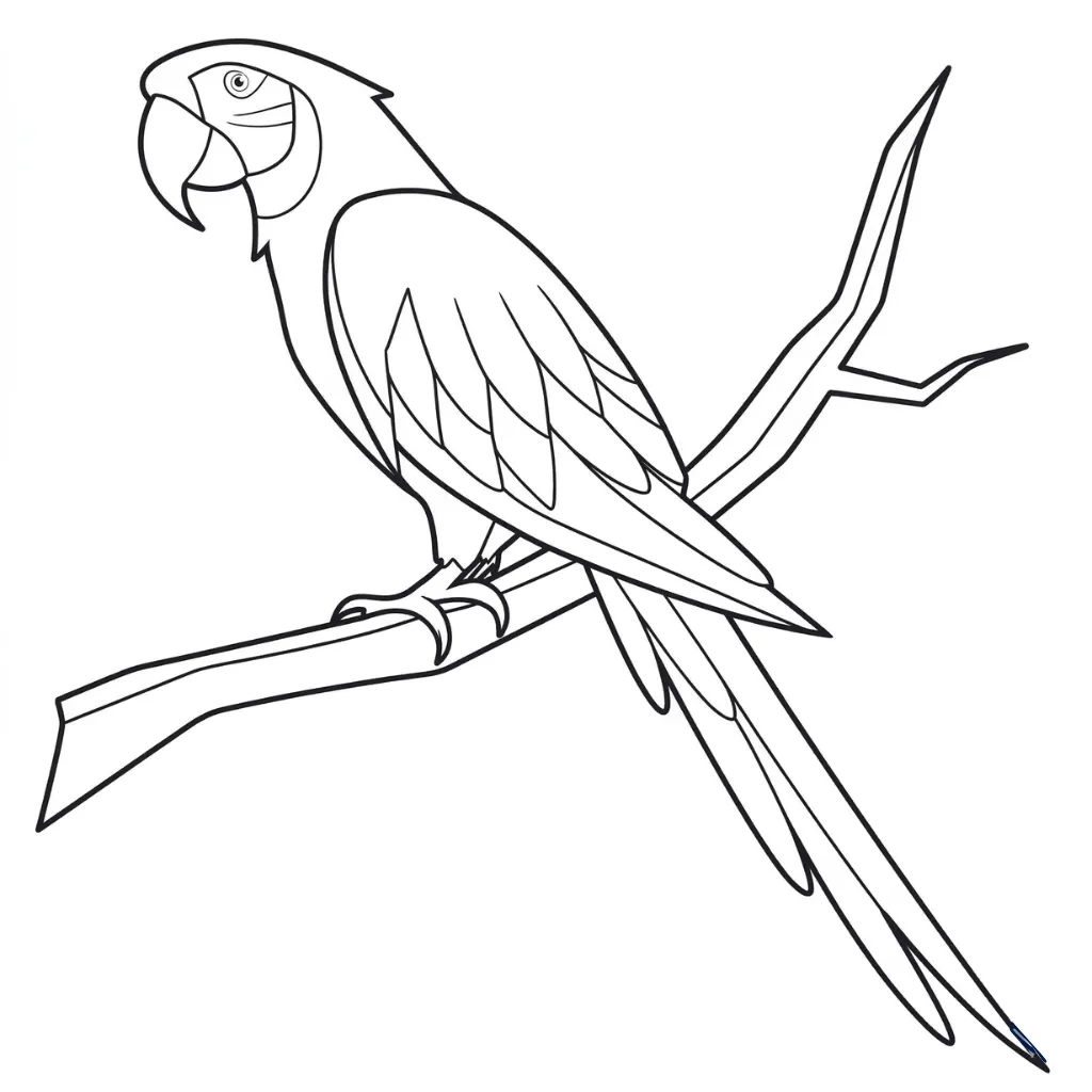 Guacamaya 2 para colorear de para niños