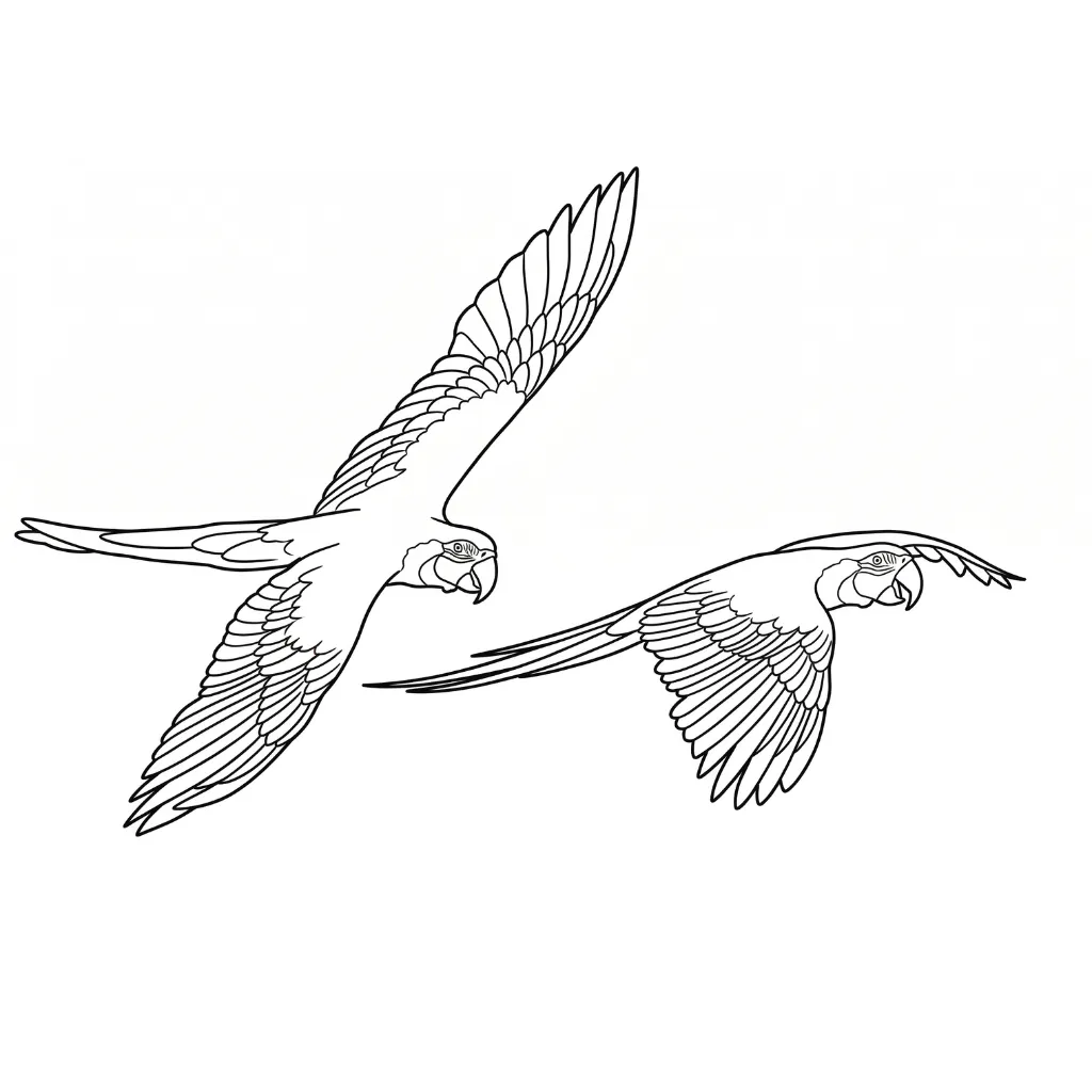 Guacamaya 20 para colorear gratis para niños