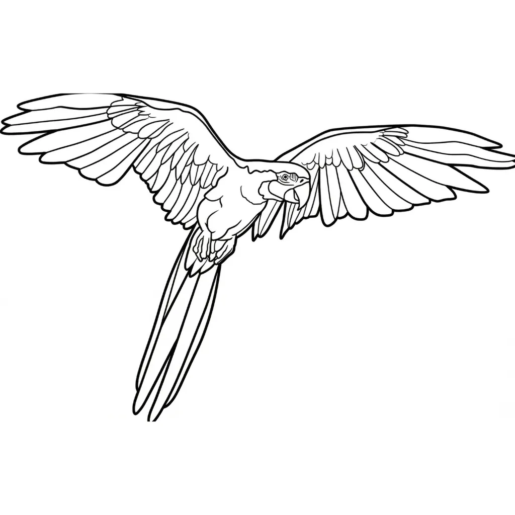 Guacamaya 3 para colorear gratis para imprimir