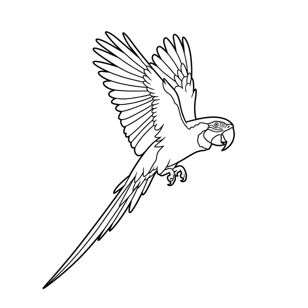 Guacamaya 4 para colorear gratis para imprimir