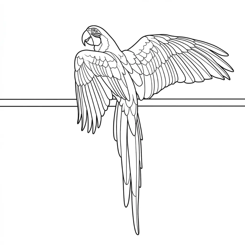 Guacamaya 5 para colorear de para niños