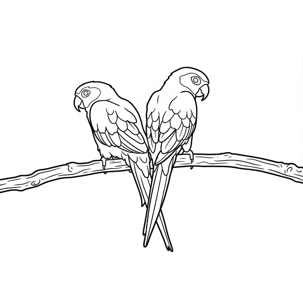 Guacamaya 8 para colorear para niño de 5 años