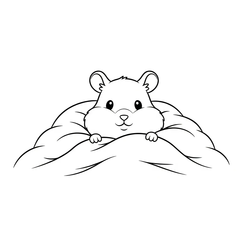 Hamster 11 para colorear para niños para imprimir