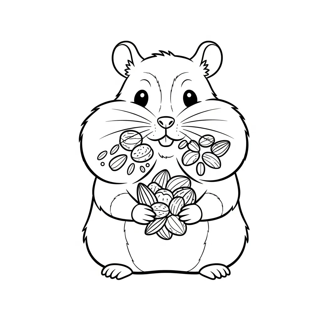 Hamster 12 para colorear para imprimir