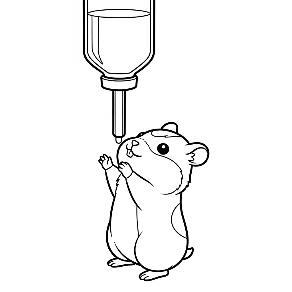 Hamster 13 para colorear para imprimir a4