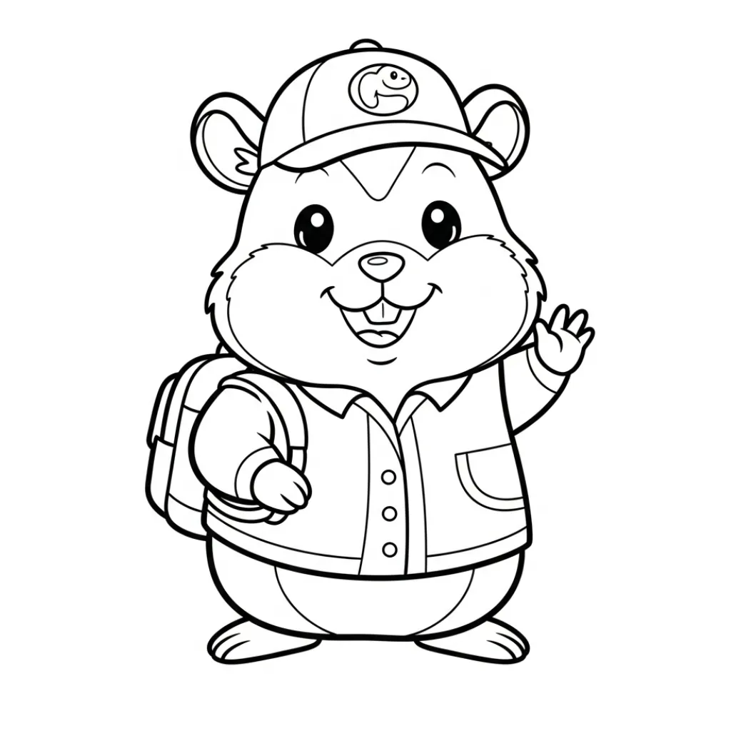 Hamster 15 para colorear para imprimir pdf