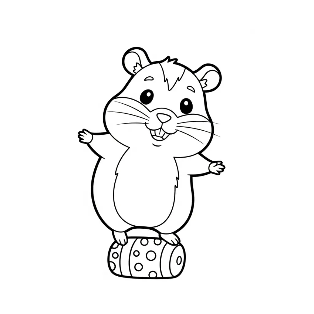 Hamster 16 para colorear en línea